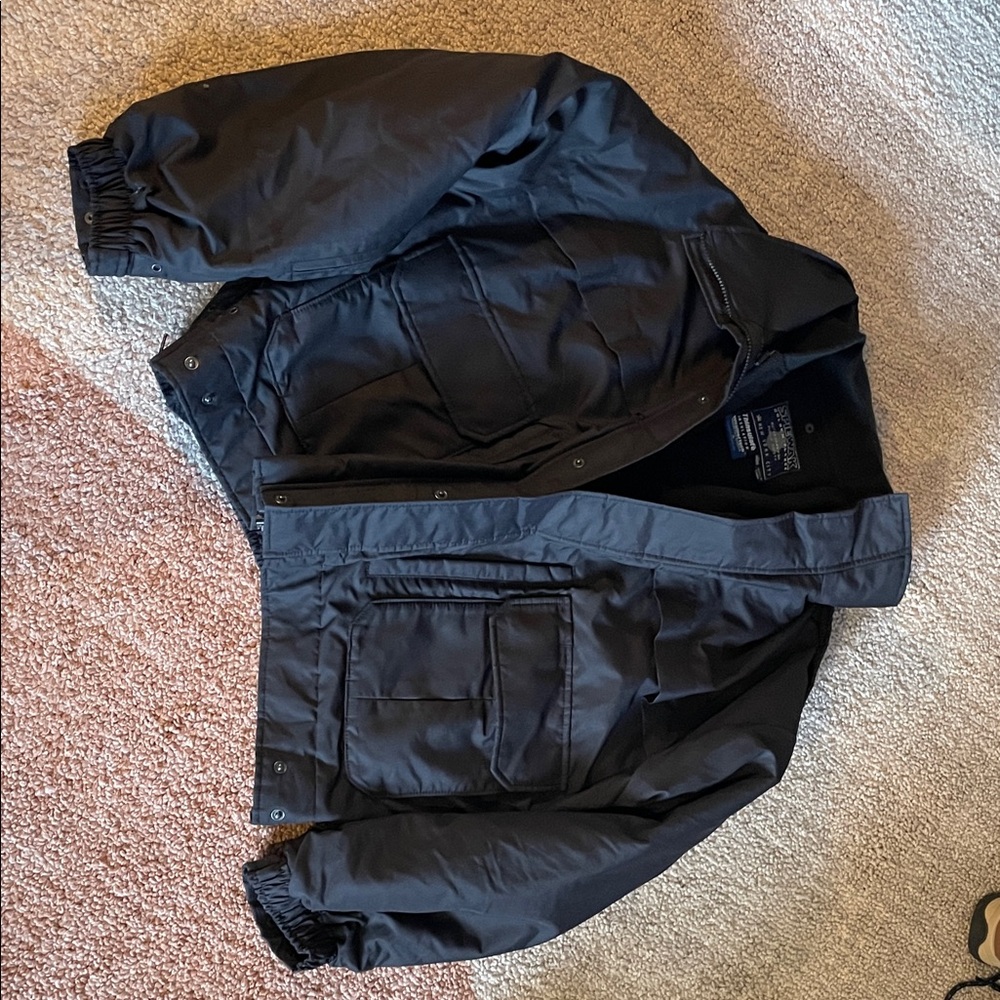 Spiewak Men's XL Short Black Bomber Jacket with removable liner military utility